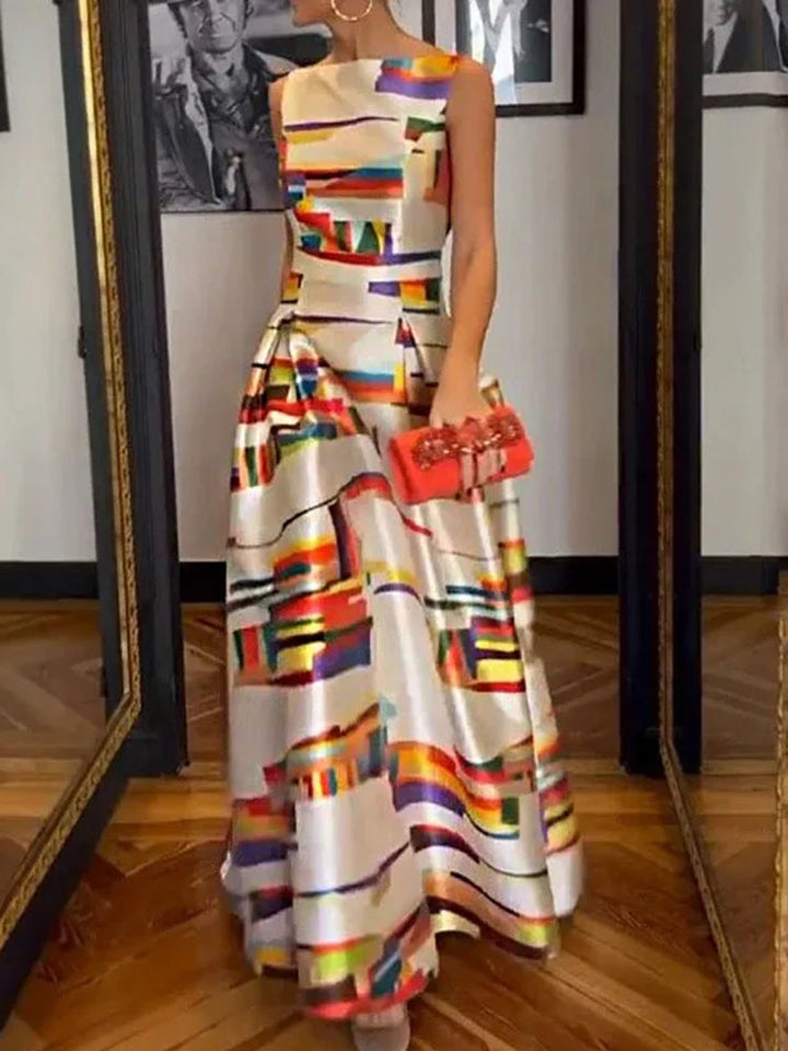 Isabeau Geometric Maxi Dress
