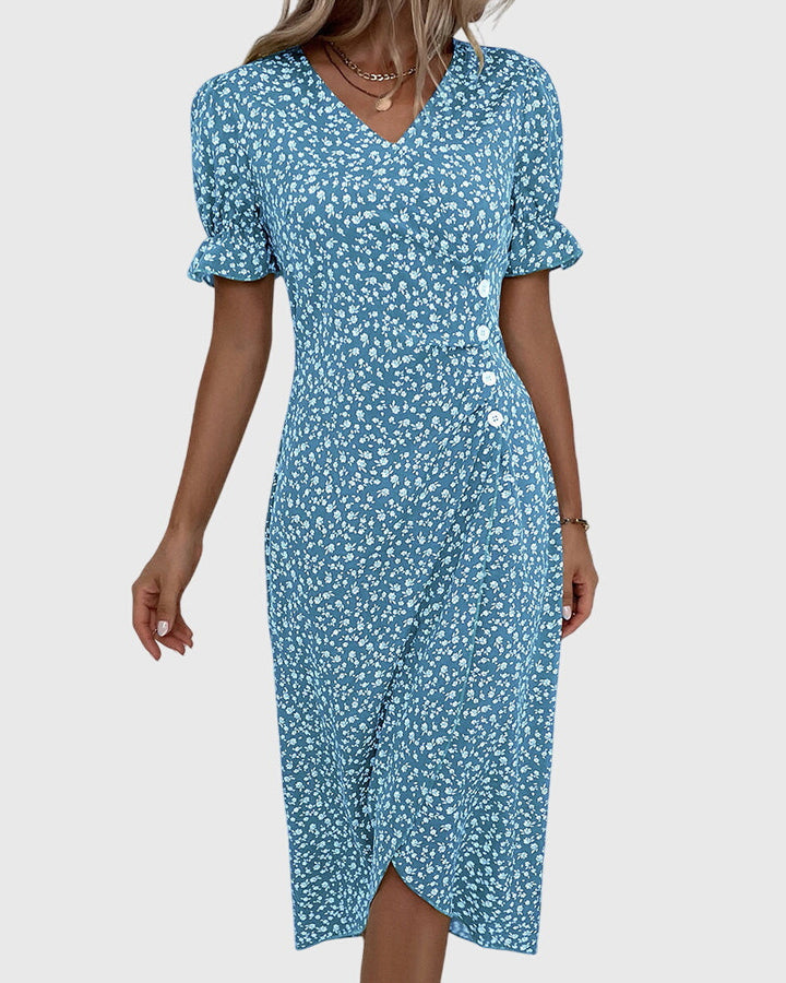 Fresh Bloom V-Neck Dress