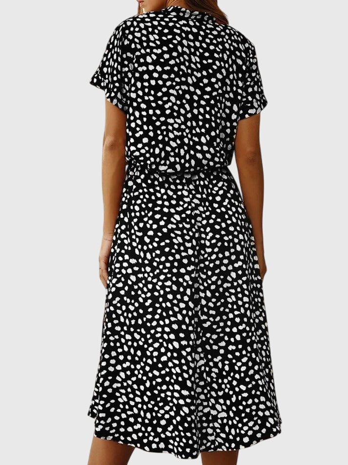 Amber Printed V-Neck Dress