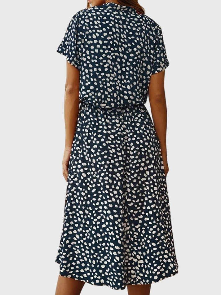 Amber Printed V-Neck Dress