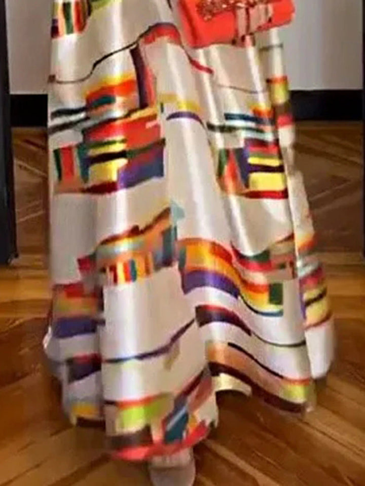 Isabeau Geometric Maxi Dress