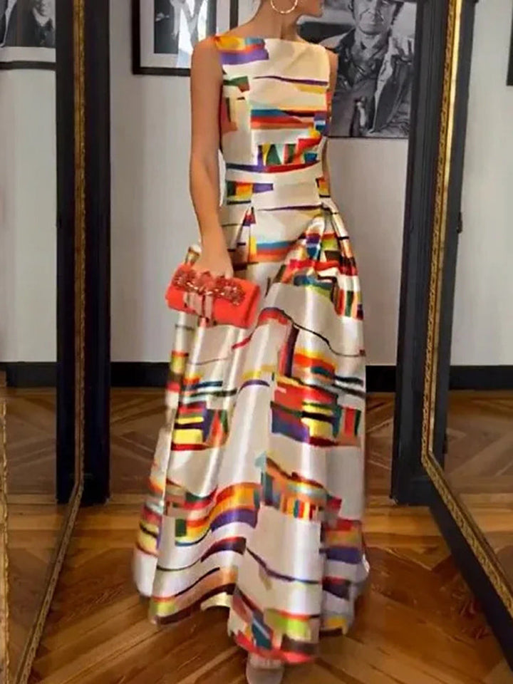 Isabeau Geometric Maxi Dress