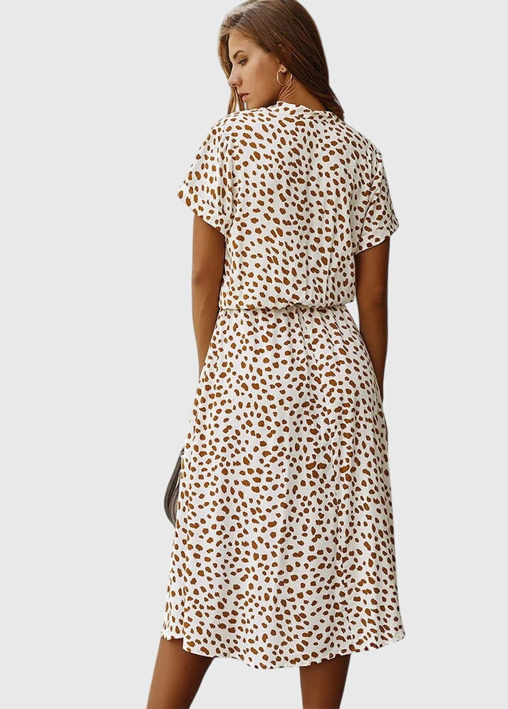 Amber Printed V-Neck Dress