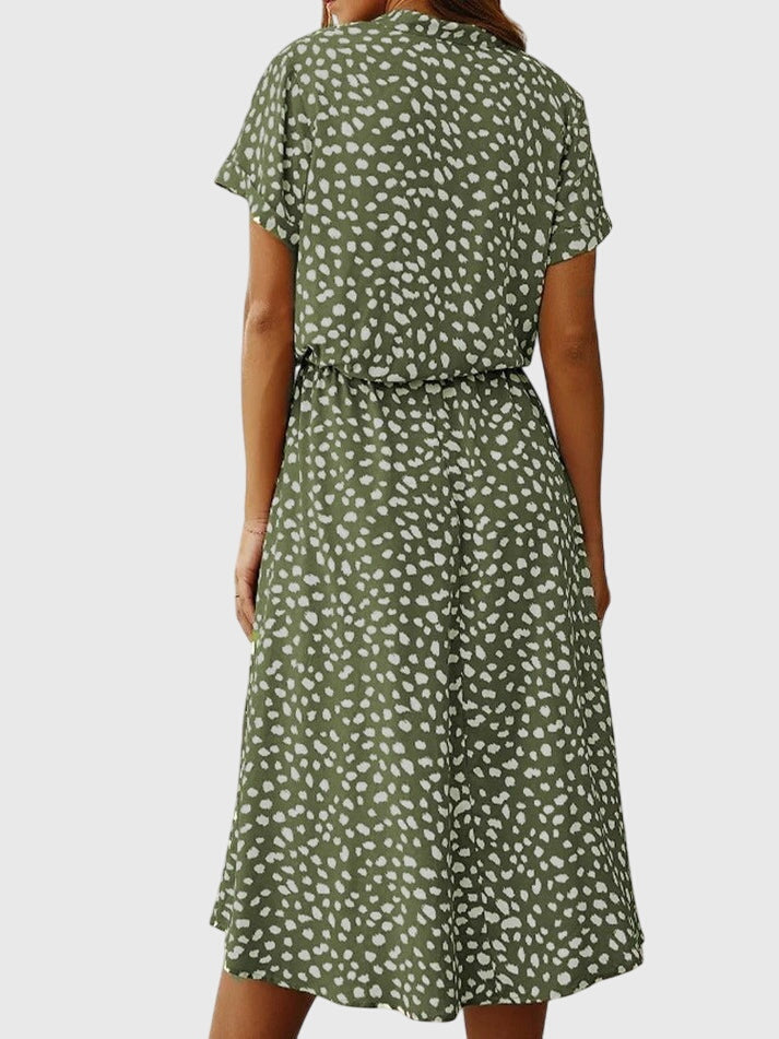 Amber Printed V-Neck Dress
