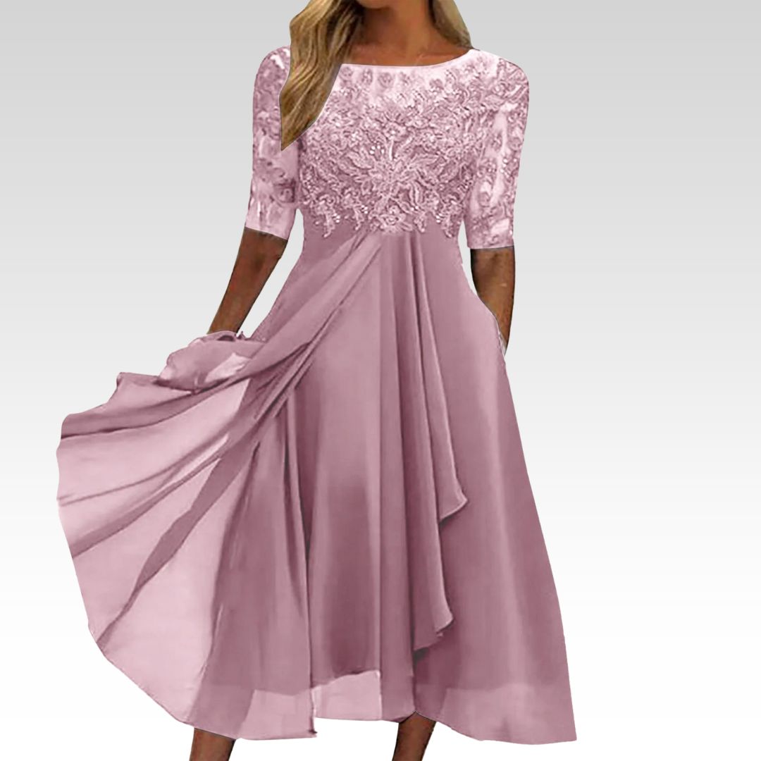 Zaria Lace Embroidered Dress