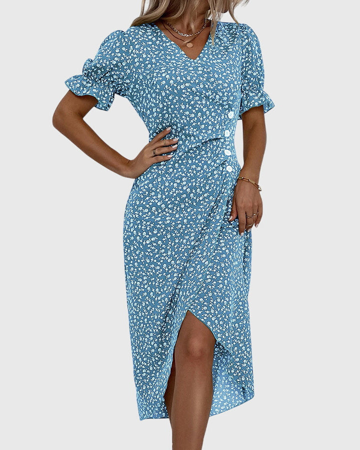 Fresh Bloom V-Neck Dress