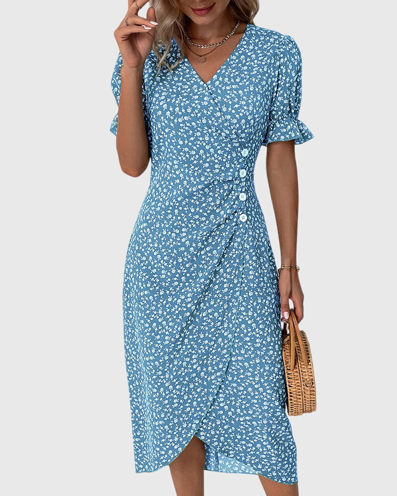 Fresh Bloom V-Neck Dress
