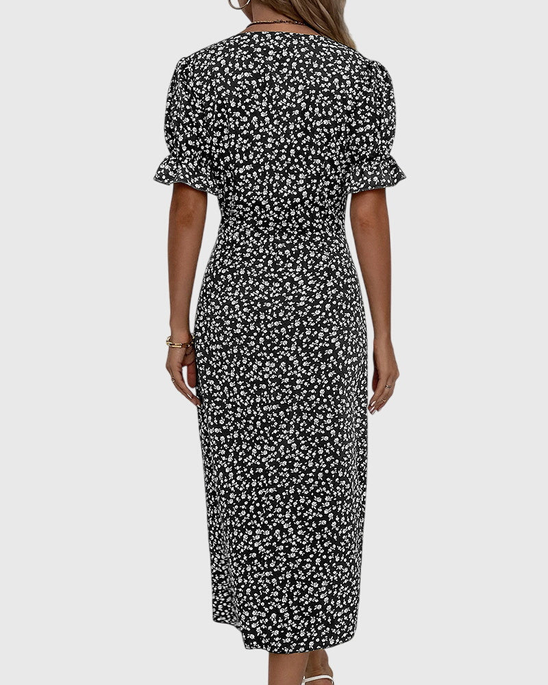 Fresh Bloom V-Neck Dress