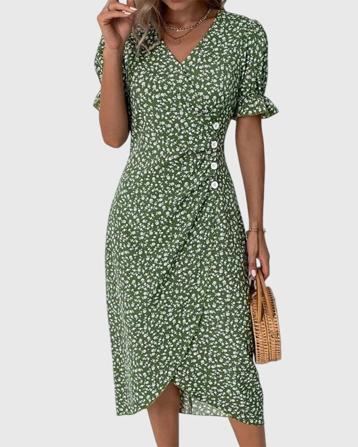 Fresh Bloom V-Neck Dress