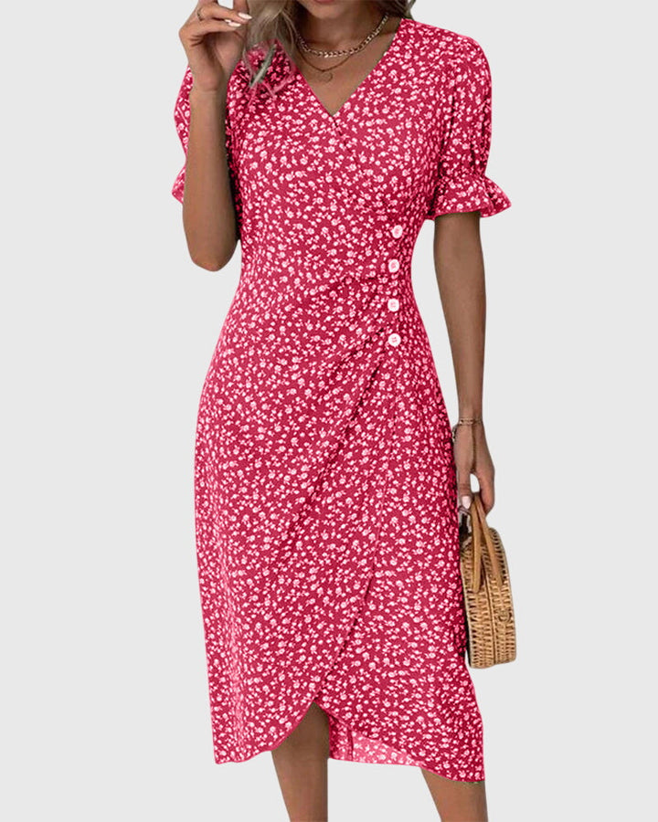 Fresh Bloom V-Neck Dress